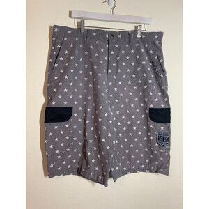 Old Skool Shorts Grey Star Cargo Skater Grunge Street Summer Casual Men Size 38